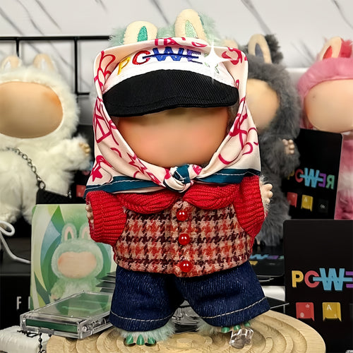 【Clothes only】 GD Set of LBB Clothes for Doll Accessories Stylish Kawaii Outfit Set Suitable for 15cm 17cm Doll, Doll Clothing Set