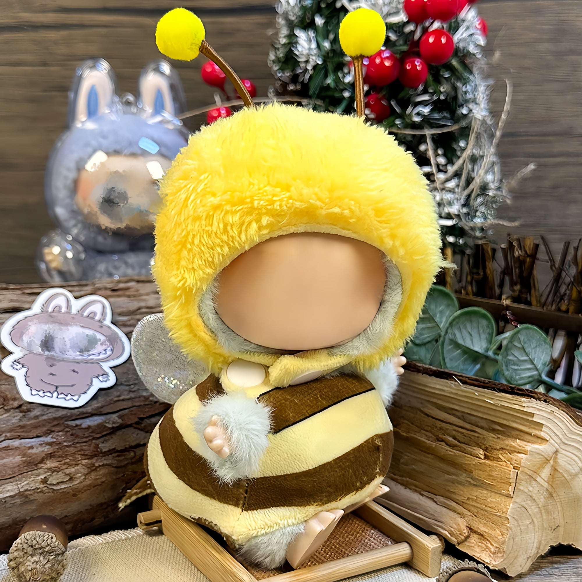 【Clothes only】Labeebee Animal Pretend Clothes for Labubu Doll outfit Kawaii Lbb Overalls Outfit Set