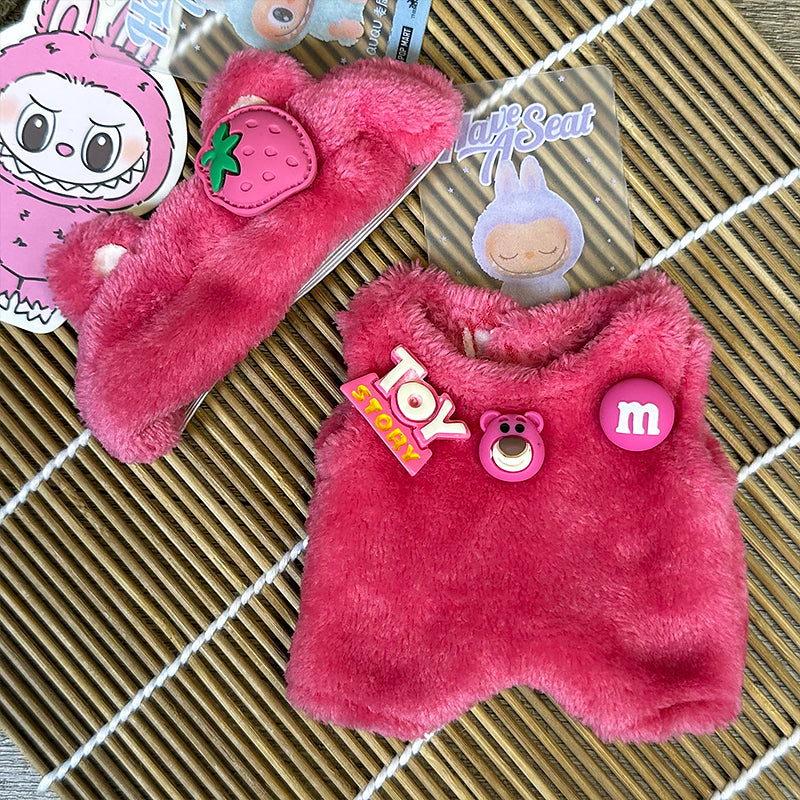 【Clothes only】Strawberry Doll plush Clothing for Lbb cute outfit