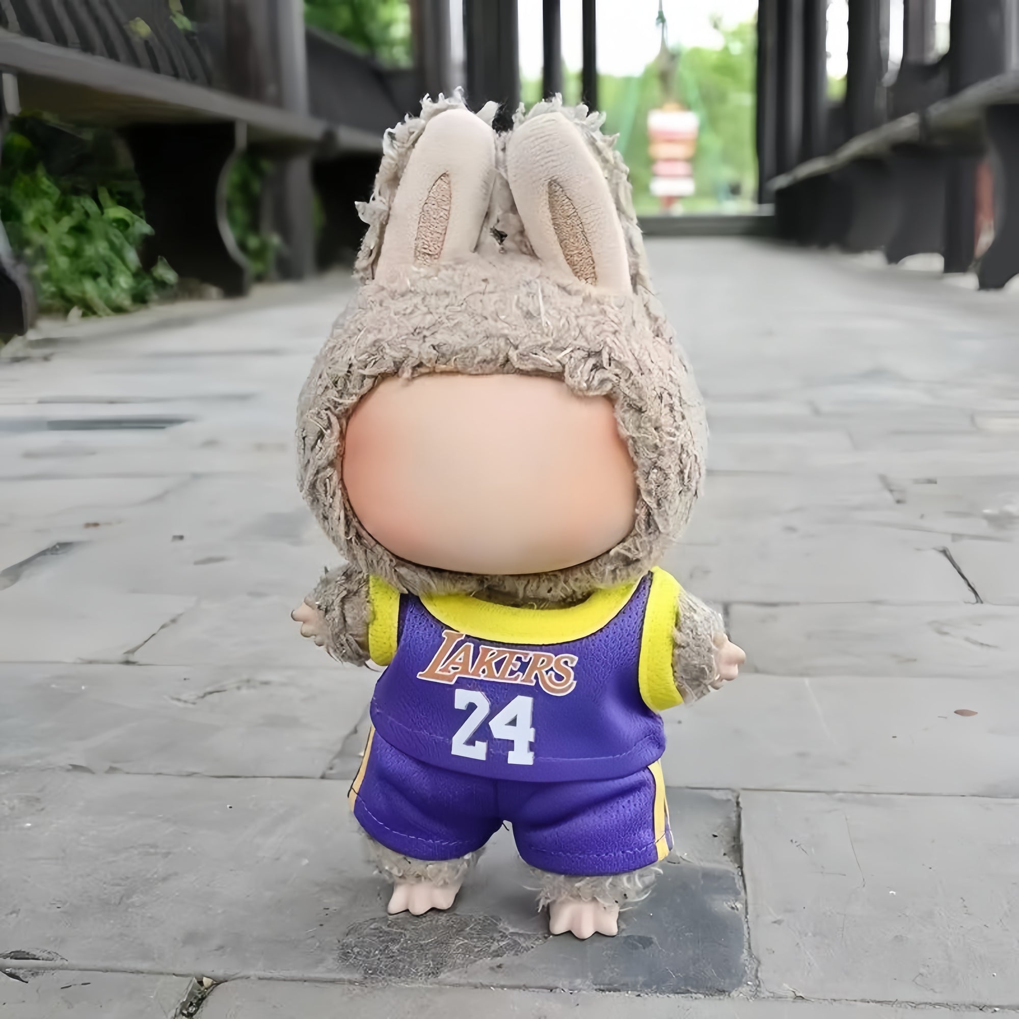 【Clothes Only】Basketball Jersey Outfit for 18cm Labubu – Lakers #24/#8 Sports Style 2PCS Set