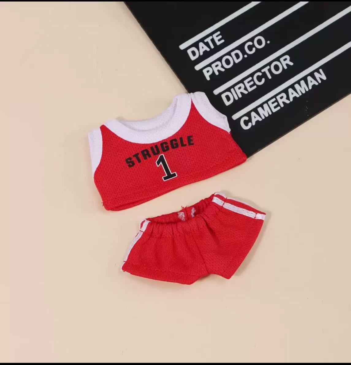 【Clothes Only】Basketball Jersey Outfit for 18cm Lbb – #1 Sports Style 2PCS Set